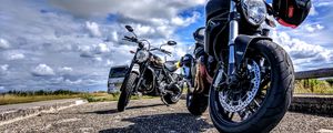Preview wallpaper ducati, motorcycle, bike, helmet, motorcycling