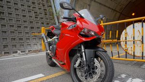 Preview wallpaper ducati, motorcycle, bike, red, parking, moto