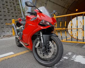 Preview wallpaper ducati, motorcycle, bike, red, parking, moto