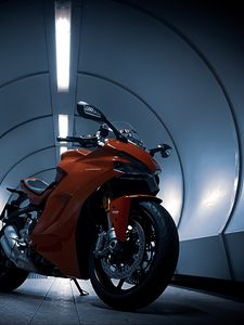 Preview wallpaper ducati, motorcycle, red, tunnel