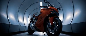 Preview wallpaper ducati, motorcycle, red, tunnel
