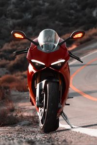 Preview wallpaper ducati panigale v4 s, ducati, motorcycle, bike, red, front view