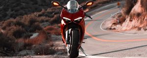 Preview wallpaper ducati panigale v4 s, ducati, motorcycle, bike, red, front view