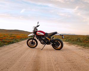 Preview wallpaper ducati scrambler, motorcycle, bike, side view