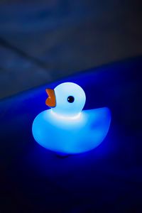 Preview wallpaper duck, glow, blue, dark