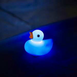 Preview wallpaper duck, glow, blue, dark