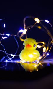 Preview wallpaper duck, toy, garland, light