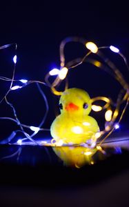 Preview wallpaper duck, toy, garland, light