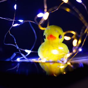 Preview wallpaper duck, toy, garland, light
