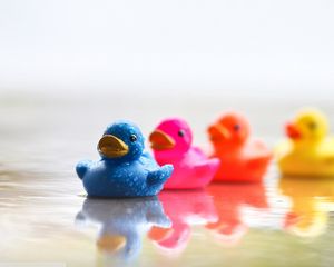 Preview wallpaper ducks, toys, colorful