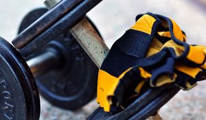 Preview wallpaper dumbbells, gloves, sport