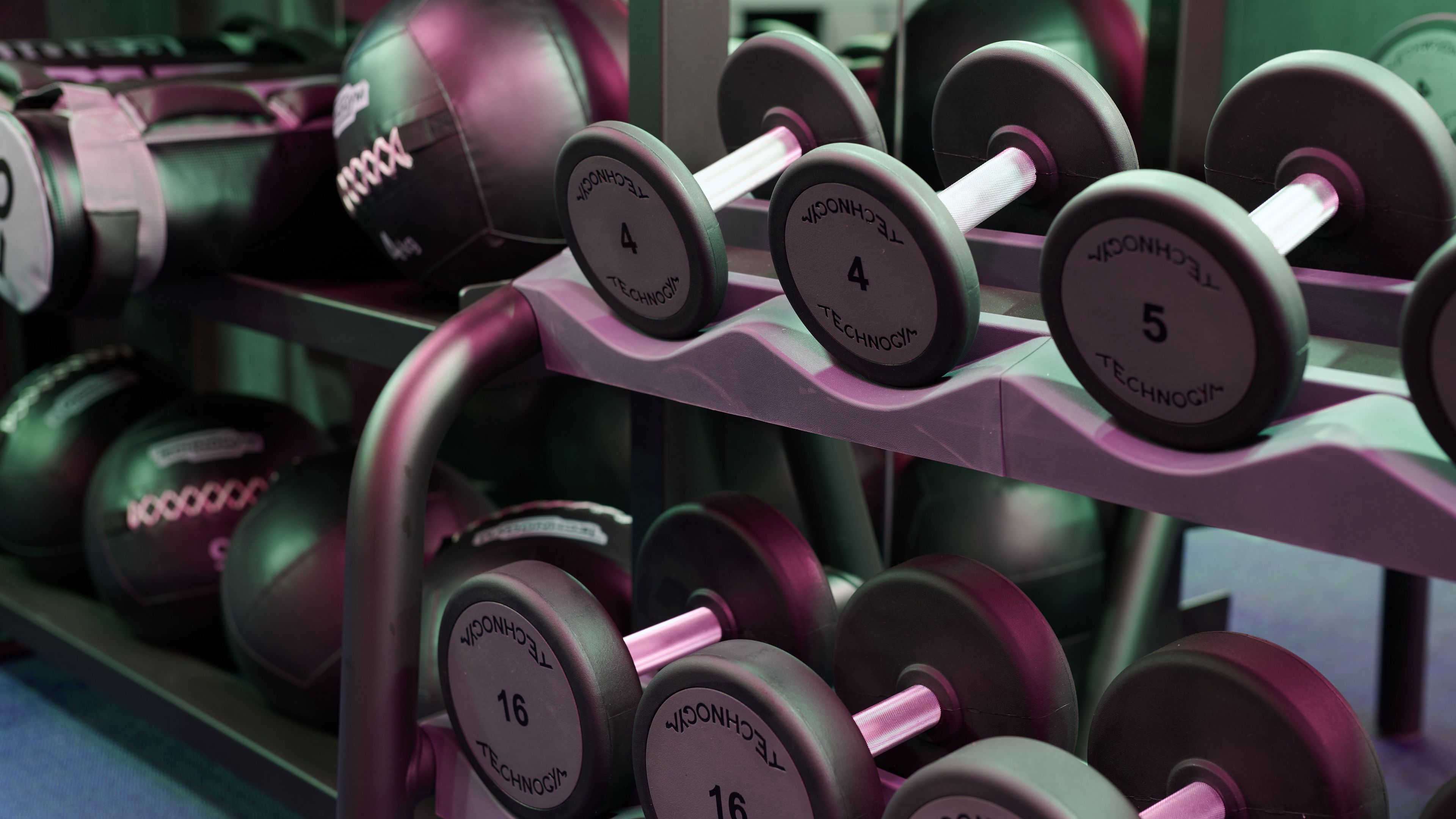 Grayscale Photo of Dumbbells on the Floor  Free Stock Photo
