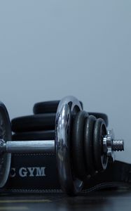 Preview wallpaper dumbbells, gym, weight, disks