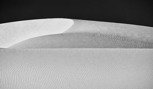 Preview wallpaper dunes, sand, desert, relief, bw