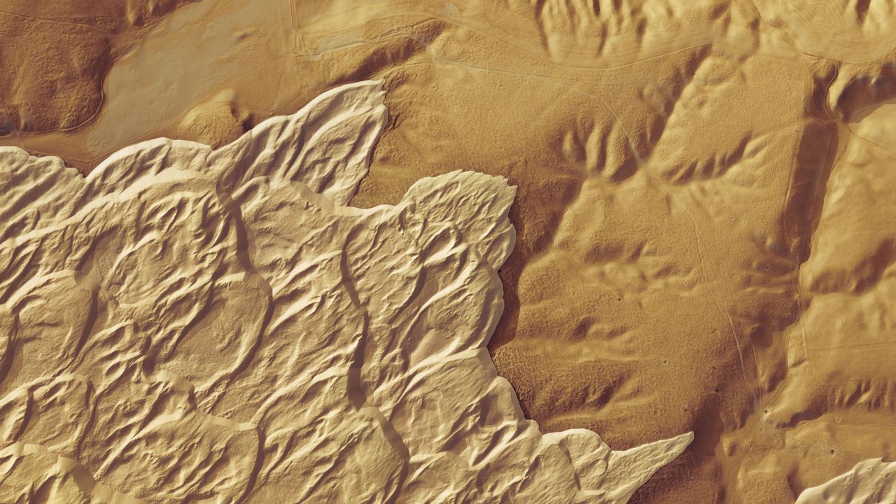 Wallpaper dunes, sand, relief, aerial view