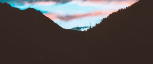 Preview wallpaper dusk, dark, landscape, mountains, water