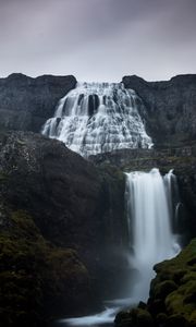 Preview wallpaper dynjandi, waterfall, landscape, nature, iceland