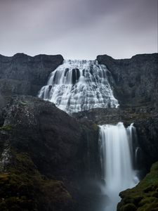Preview wallpaper dynjandi, waterfall, landscape, nature, iceland
