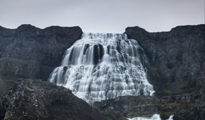 Preview wallpaper dynjandi, waterfall, landscape, nature, iceland
