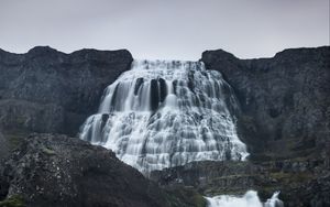 Preview wallpaper dynjandi, waterfall, landscape, nature, iceland