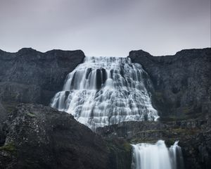 Preview wallpaper dynjandi, waterfall, landscape, nature, iceland