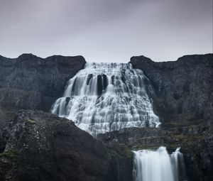 Preview wallpaper dynjandi, waterfall, landscape, nature, iceland