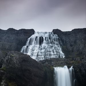 Preview wallpaper dynjandi, waterfall, landscape, nature, iceland