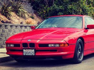 Preview wallpaper e31, bmw, 1997, red, 850ci, front view