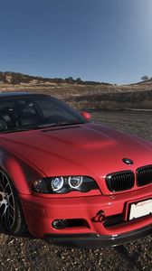 Preview wallpaper e46, bmw, red, car, side view