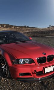 Preview wallpaper e46, bmw, red, car, side view