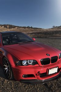 Preview wallpaper e46, bmw, red, car, side view