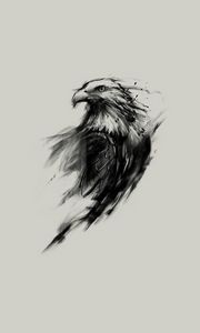 Preview wallpaper eagle, art, black, paint