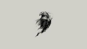 Preview wallpaper eagle, art, black, paint