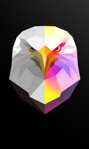 Preview wallpaper eagle, bird, art, polygon, geometric