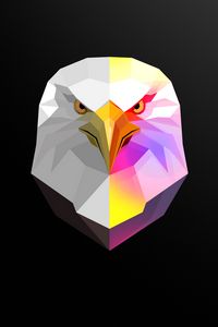 Preview wallpaper eagle, bird, art, polygon, geometric