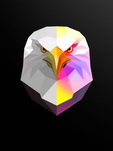 Preview wallpaper eagle, bird, art, polygon, geometric