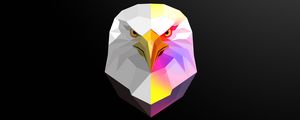 Preview wallpaper eagle, bird, art, polygon, geometric