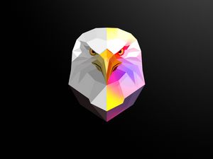 Preview wallpaper eagle, bird, art, polygon, geometric