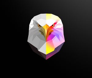 Preview wallpaper eagle, bird, art, polygon, geometric