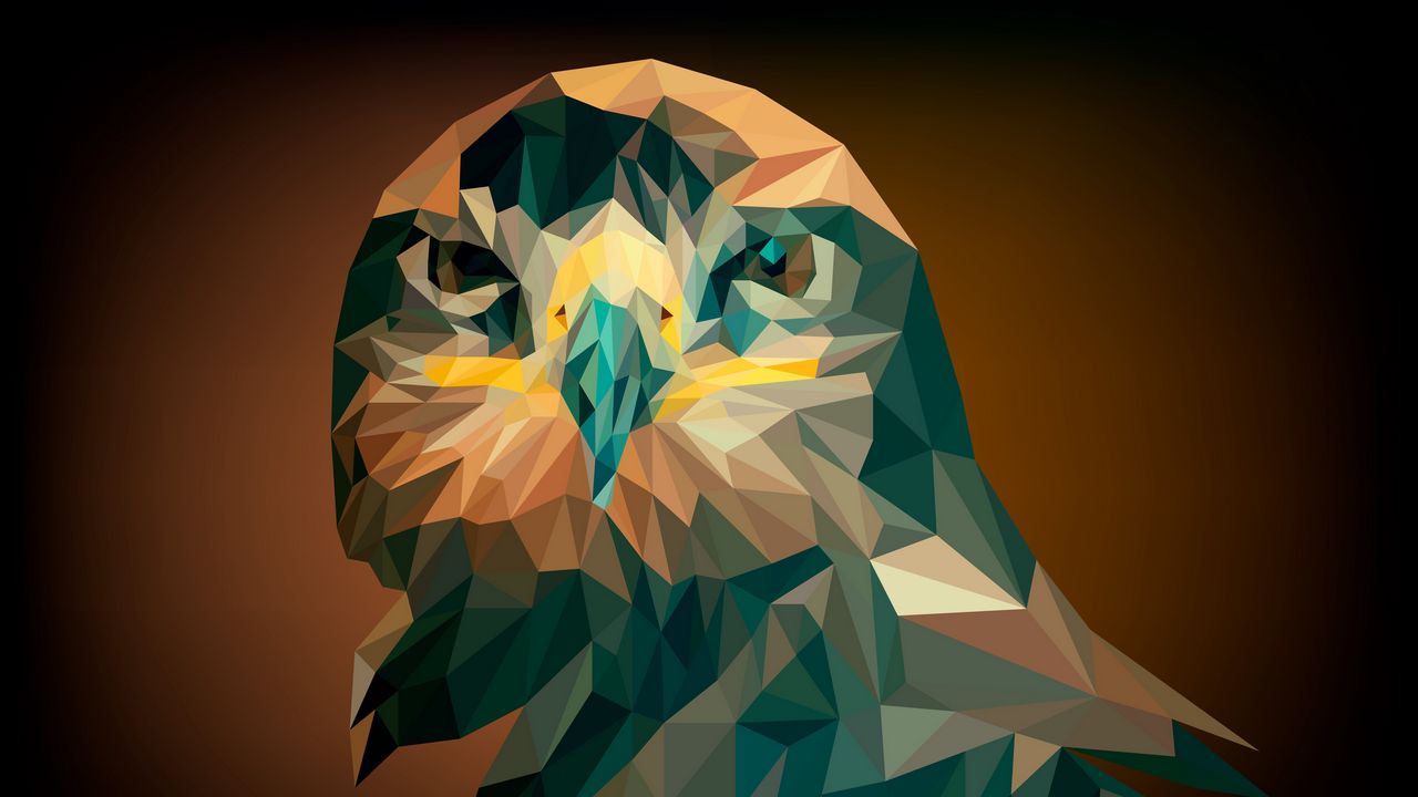 Wallpaper eagle, bird, geometric, art