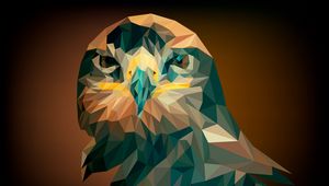 Preview wallpaper eagle, bird, geometric, art