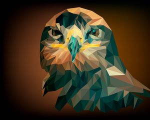 Preview wallpaper eagle, bird, geometric, art