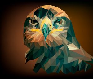 Preview wallpaper eagle, bird, geometric, art