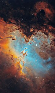 Preview wallpaper eagle nebula, glow, nebula, space, stars