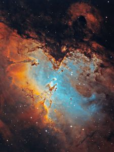 Preview wallpaper eagle nebula, glow, nebula, space, stars