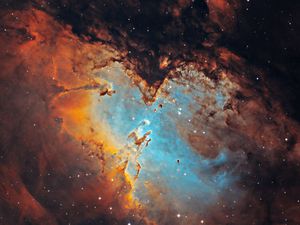 Preview wallpaper eagle nebula, glow, nebula, space, stars