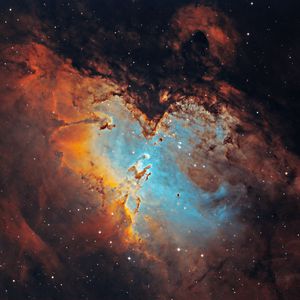 Preview wallpaper eagle nebula, glow, nebula, space, stars