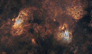 Preview wallpaper eagle nebula, nebula, galaxy, stars, space