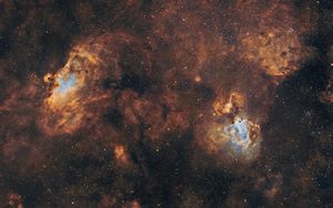 Preview wallpaper eagle nebula, nebula, galaxy, stars, space