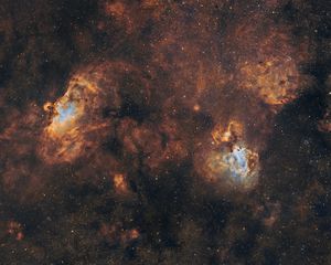 Preview wallpaper eagle nebula, nebula, galaxy, stars, space